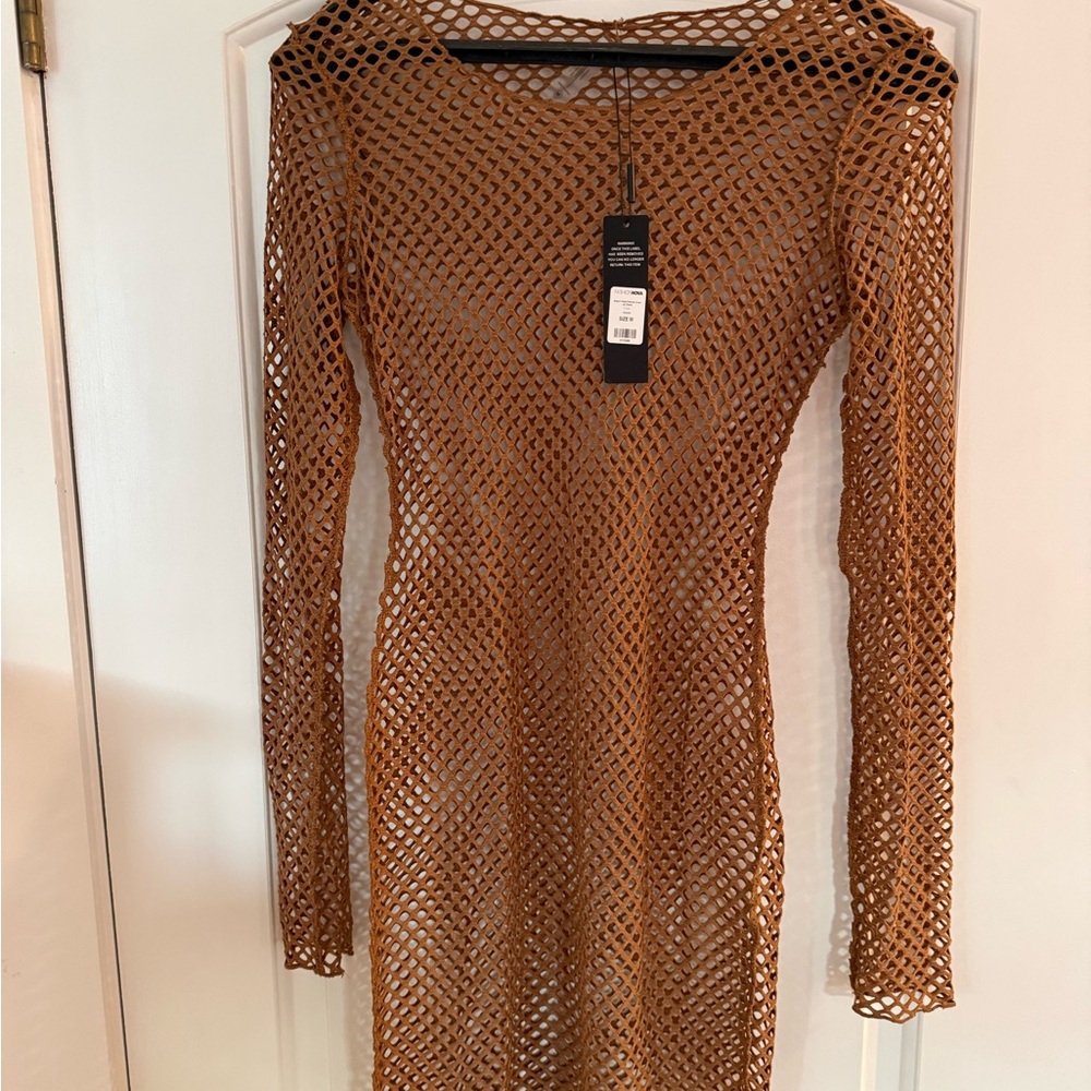 Fashion Nova Beach fishnet cover up dress